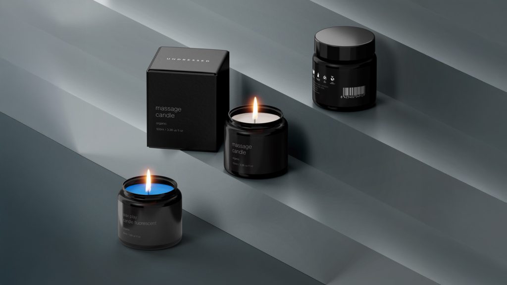 velas de masaje undressed